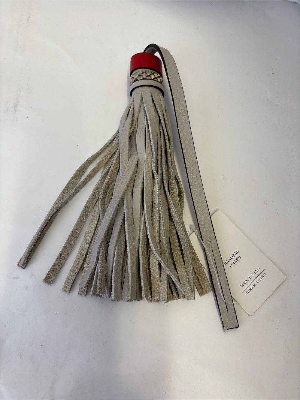 Vittoria Napoli Handbag Charm Leather Tassel